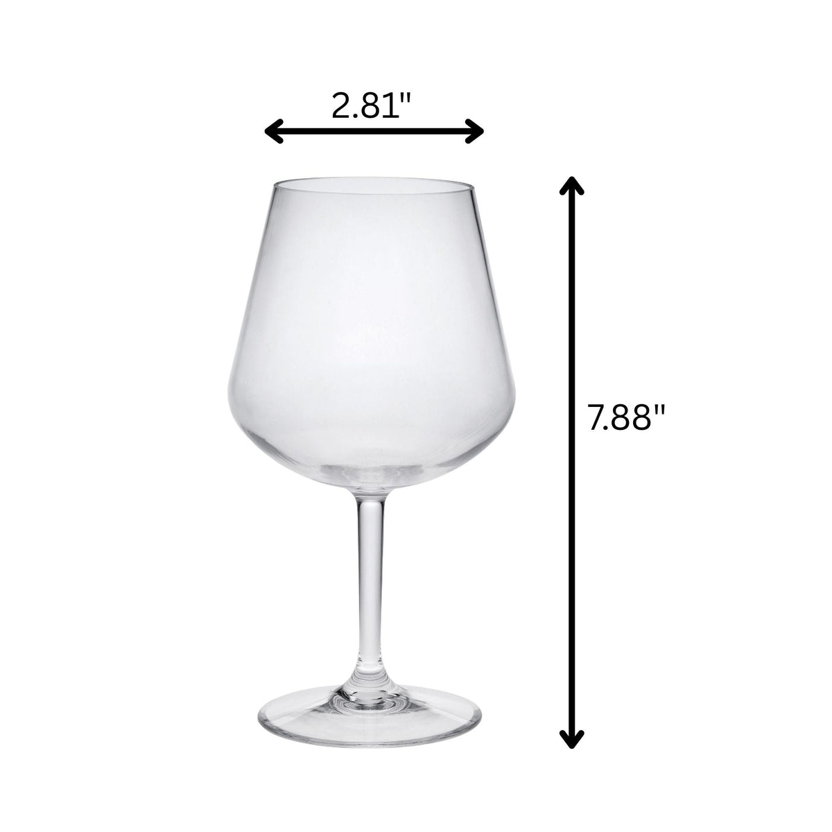 Plastic Wine Glasses Set of 4 with Unbreakable Tritan - Clear
