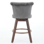 26" Counter Height Bar Stools with 360° Swivel - Gray