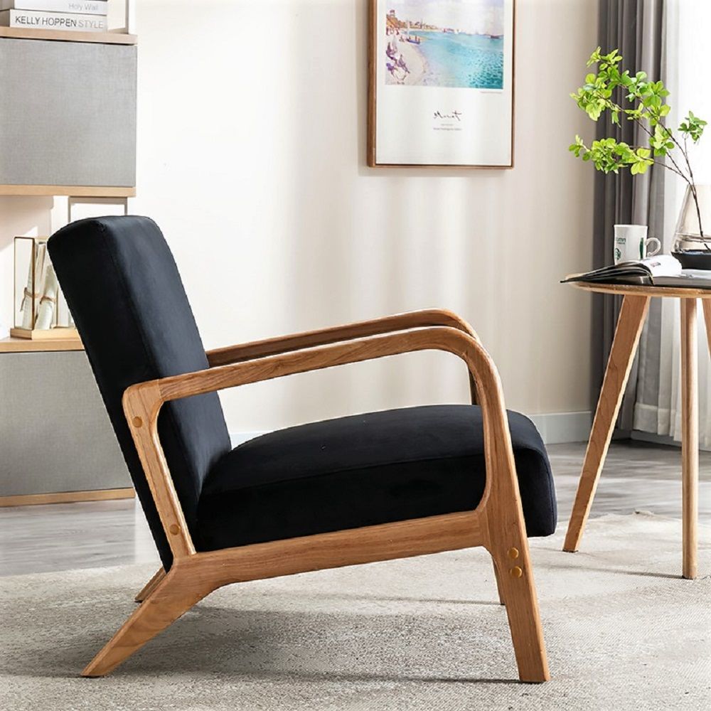 Mid-Century Modern Accent Chair with Cushioning - Multiple Colors