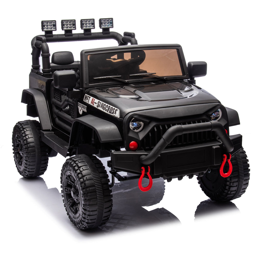 24V Kids Ride On Car with Remote Control and Bluetooth - Black