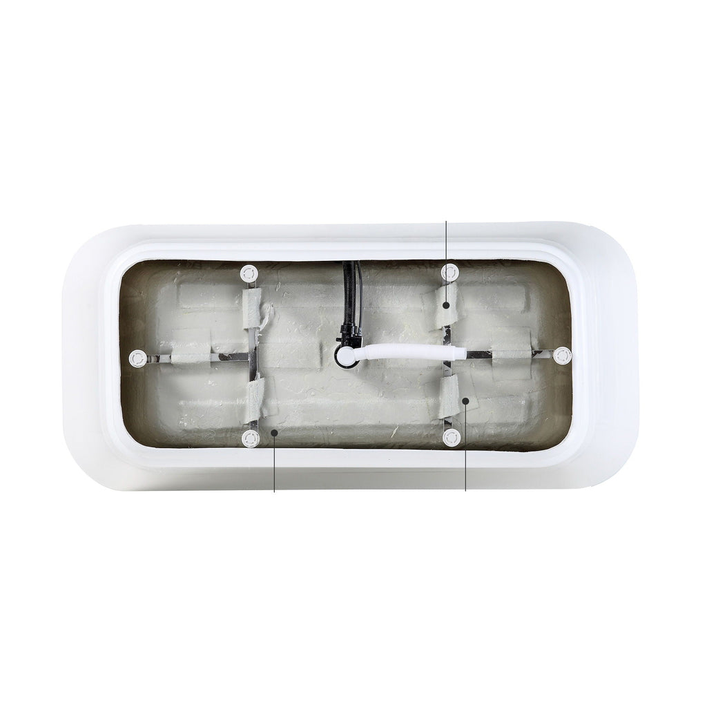 Gloss Freestanding Bathtub with Overflow & Pop Up Drain - White