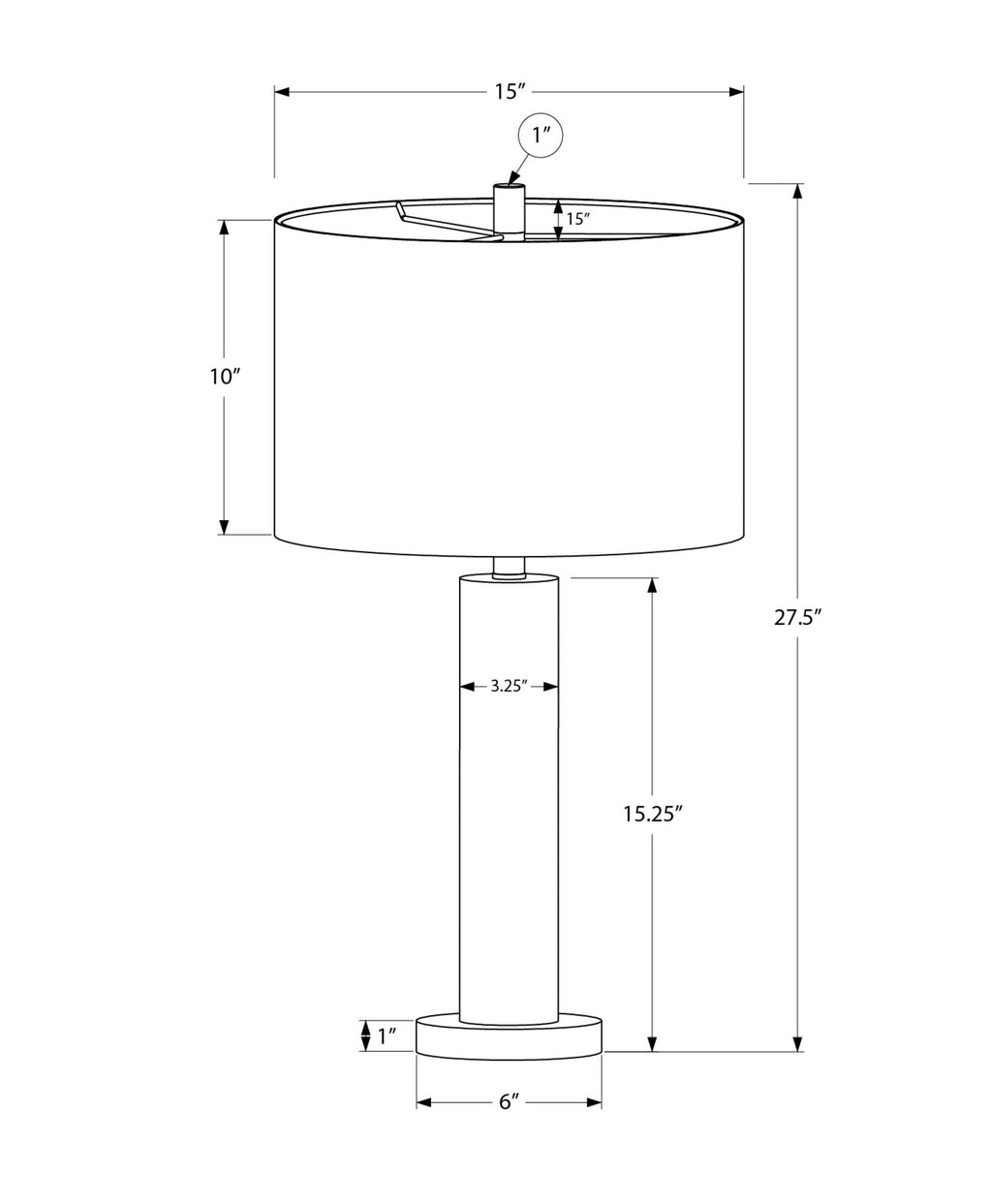 Contemporary Table Lamp with Adjustable Lighting - Black or Gray