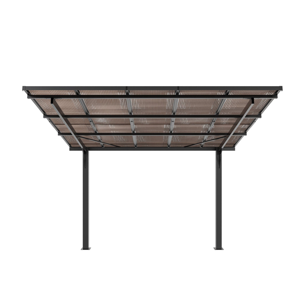 10x10FT PC Roof Carport with Galvanized Steel Frame
