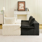 Luxury Multifunctional Sofa for Living Room with Adjustable Layout - Black, Dark Green, White, Pink