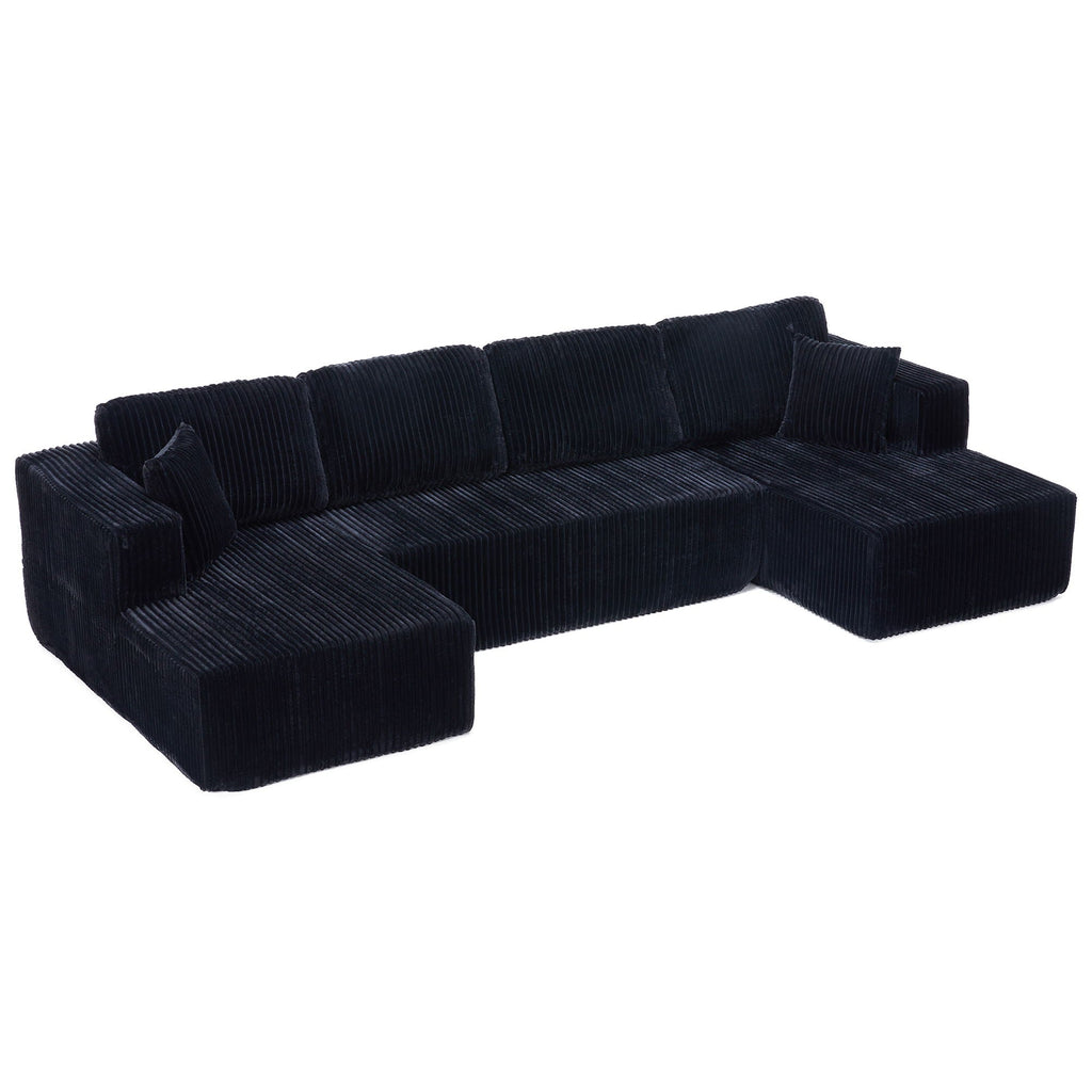 U-Shape Modular Sectional Sofa with Modular Design - Corduroy