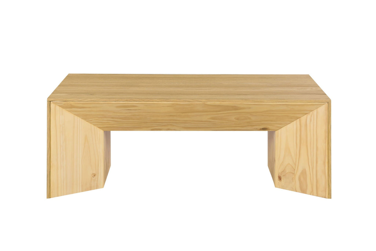 Harold Wood Table Collection - Coffee, End & Sofa Tables with Solid Pine Construction - Light Brown