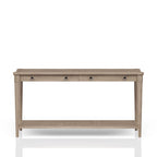 Sofa Table with Storage Drawers and Shelf – Sand