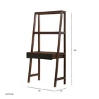 Ladder Desk Ladder Style Display Shelf with Multiple Configurations - Natural Wood / Brown