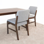 Light Gray Dining Chair Set of 2 with Lumbar Support - Caldwell