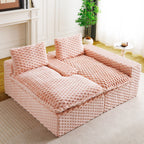 Convertible Modular Sectional Sofa with Twin Seat and Chaise - Multiple Colors
