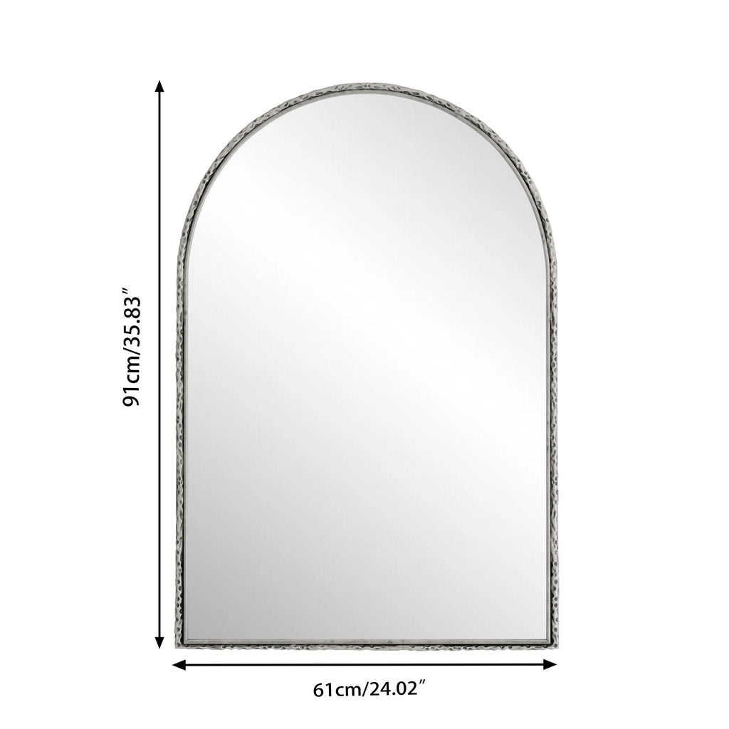 Arched Mirror with Shatterproof Glass - Silver or Gold