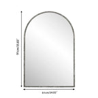 Arched Mirror with Shatterproof Glass - Silver or Gold