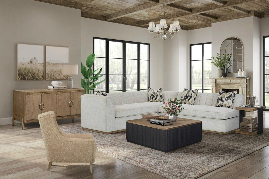 Light Brown Hi Back Accent Chair with Dacron Cushion
