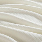 Ivory Microfleece Blanket Full/Queen with Soft Brushed Finish
