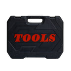 Socket and Ratchet Tool Set with Locking Toolbox - Black