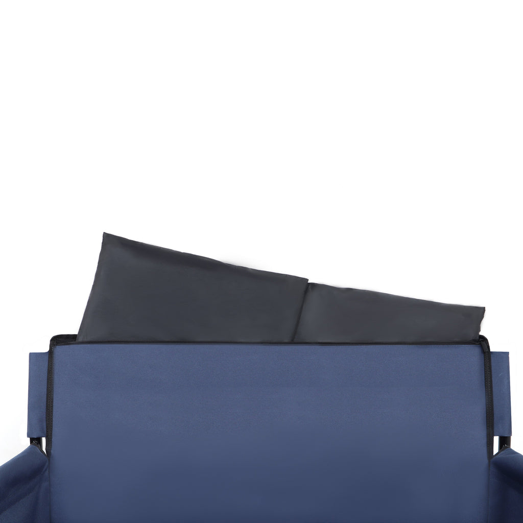 3-in-1 Convertible Folding Outdoor Wagon with Bench Seat - Dark Blue