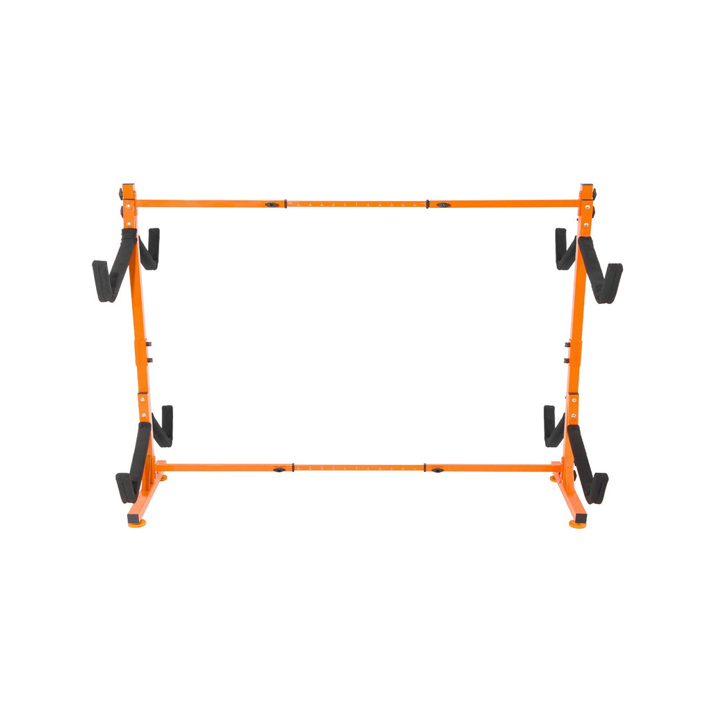 Freestanding Kayak Storage Rack with Adjustable Width - Orange or Natural