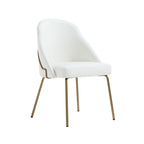 Upholstered Dining Chair with High-Density Foam - Beige, Gray, or White