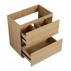 Modern Freestanding Bathroom Vanity Cabinet with Double Drawer - Light Brown or Dark Brown