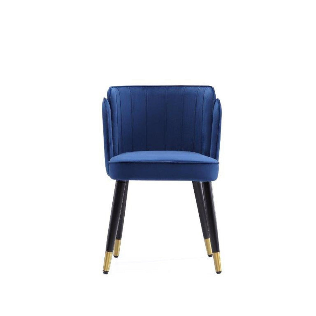 Modern Dining Chair with Solid Wood Frame and Wave Stitching - Multiple Colors