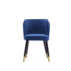 Modern Dining Chair with Solid Wood Frame and Wave Stitching - Multiple Colors