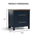 Modern Farmhouse Style Nightstand with Dovetail Drawers - Two-Tone