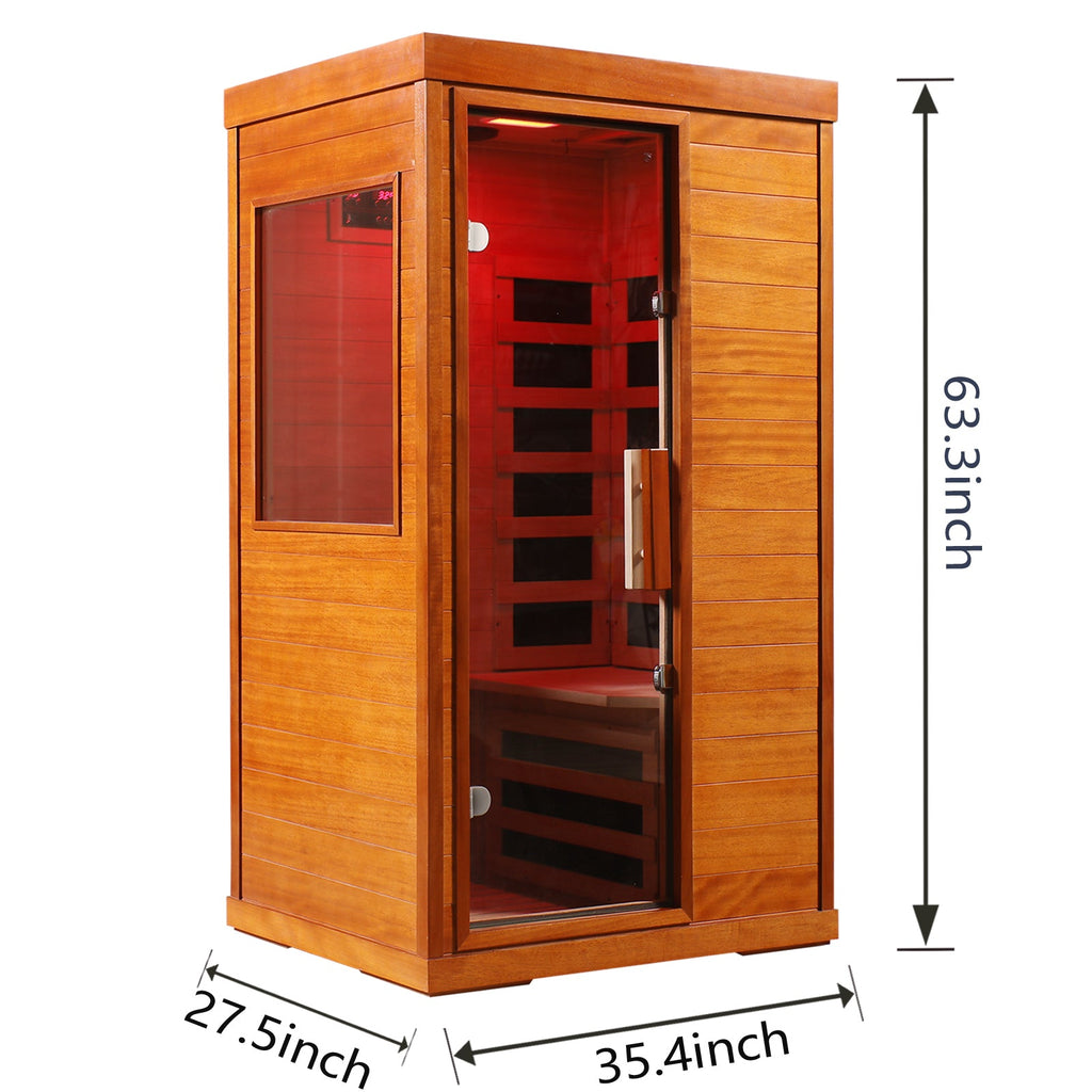 Far Infrared Sauna Room with Low EMF Technology - Solid Wood
