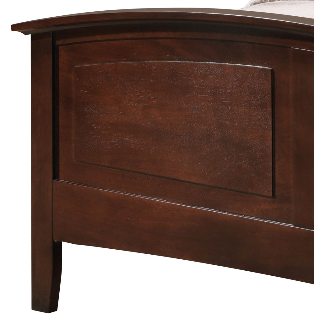 Elegant Panel Bed with Real Wood Veneers - Multiple Colors
