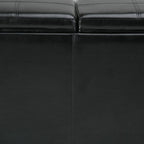 Avalon Upholstered Storage Ottoman with Flip-Over Serving Trays - Multiple Colors