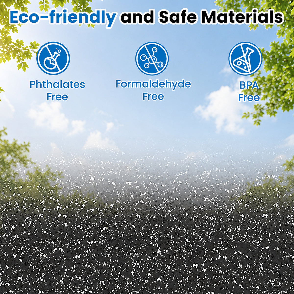 0.79 Inch Thick Gym Floor Mats with Interlocking Design - EVA Foam