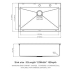 Stainless Steel Drop In Kitchen Sink with Noise Reduction - Gray