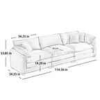Oversized Deep-Seat Fabric Sofa & Chair Sets