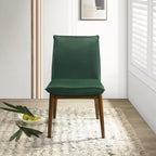 Monza Contemporary Dining Chair Set with Solid Wood Frame - Beige or Dark Green