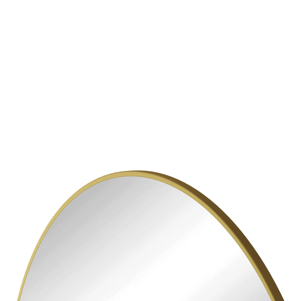 Metal Framed Circular Wall Mirror with Modern Design - Black or Gold