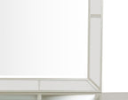 Elegant Contemporary Mirror with Framed Accents – Pearl Silver or White