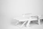 HDPE Outdoor Chaise Lounge Chair with Adjustable Backrest - Wood Texture