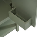 Elegant Bathroom Vanity with Ceramic Sink and Storage - White or Green