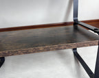 2-Tier Adjustable Storage Shelves with MDF & Metal Frame - Rustic Wood Look