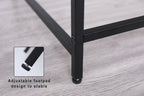 Black Modern Console Table with Wood & Metal Construction - 43.5" W