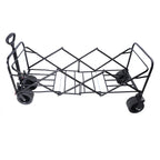 Large Capacity Folding Outdoor Wagon Cart with Extender - Black & Orange