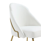 Upholstered Dining Chair with High-Density Foam - Beige, Gray, or White