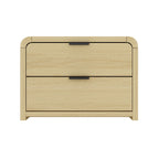 Grace Nightstand with Two Drawers - Light Brown or Black