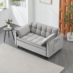 Convertible Velvet Sofa Bed with Storage Pockets - Multiple Colors