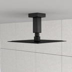Ceiling Mounted Shower Arm with Flange Stainless Steel - Black or Gray