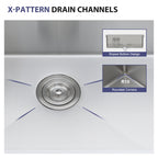 33 Inch Topmount Kitchen Sink with Single Bowl - Stainless Steel