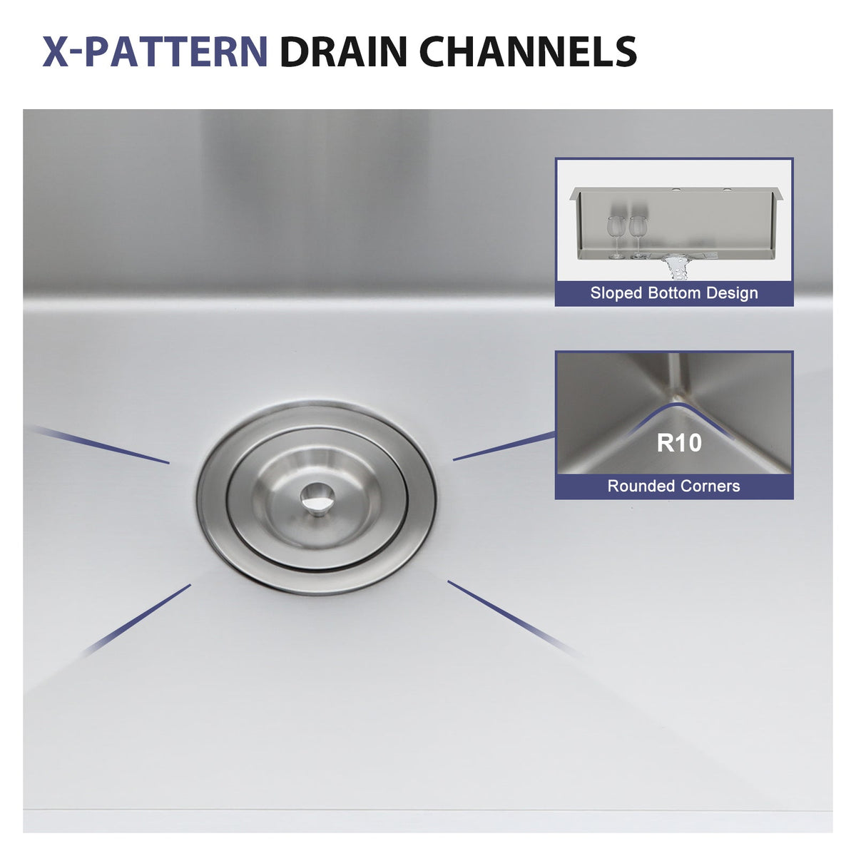 33 Inch Topmount Kitchen Sink with Single Bowl - Stainless Steel