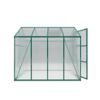 Polycarbonate Walk-In Greenhouse with Raised Base - Green
