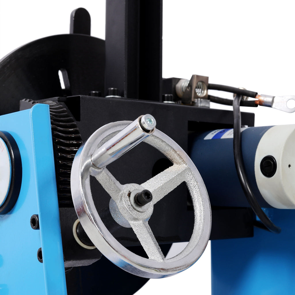 Heavy Duty Rotary Welding Positioner Turntable Table with Manual Tilt - Blue