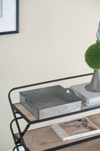 Decorative Galvanized Nesting Trays with Rustic Design - Gray