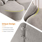 Combined Sofa with 4 Pillows